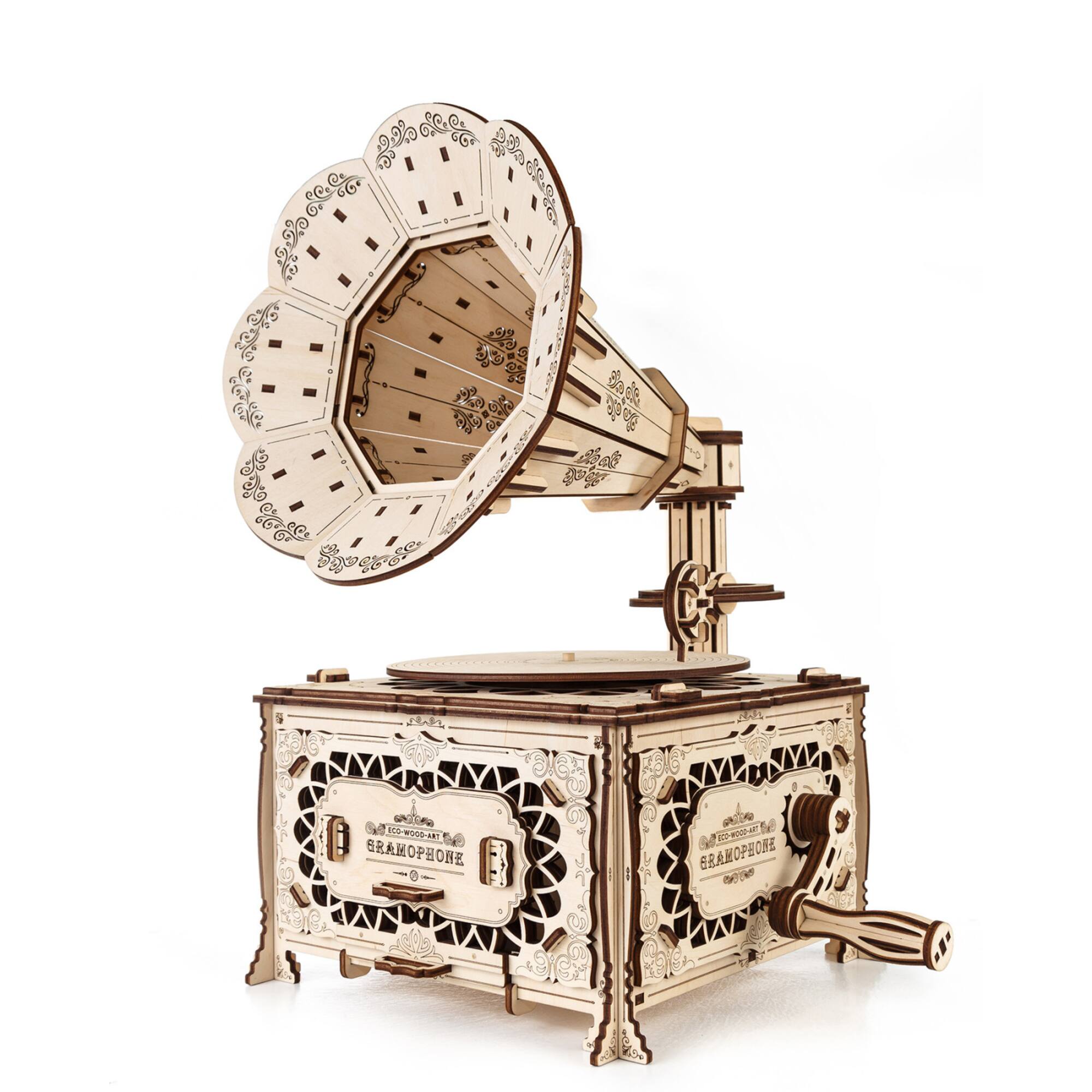 EWA™ Eco-Wood-Art Gramophone 3D Wooden STEM Construction Kit